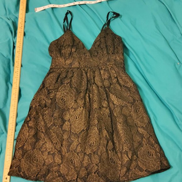 Y2K Vintage Lace Sweetheart Fit and Flare Mini Dress Medium EUC - Picture 2 of 6